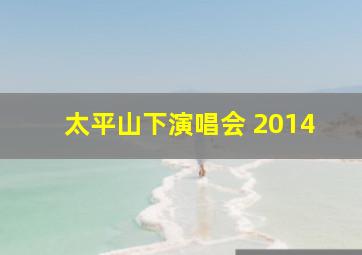 太平山下演唱会 2014